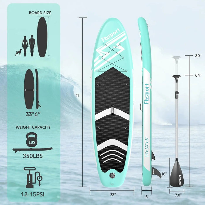 11' Premium Stand Up Paddle Board with SUP Accessories & Carry Bag