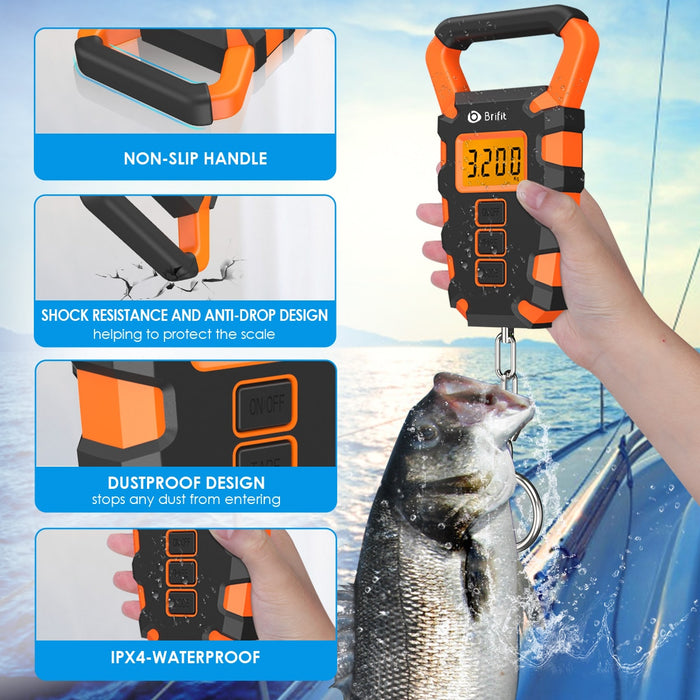 Digital Fishing Scale With 38-inch Retractable Tape Measure