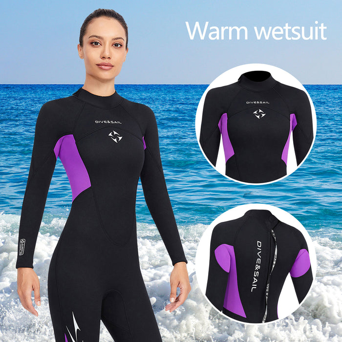 3mm Full Body Long Sleeved Neoprene Wetsuit for Women