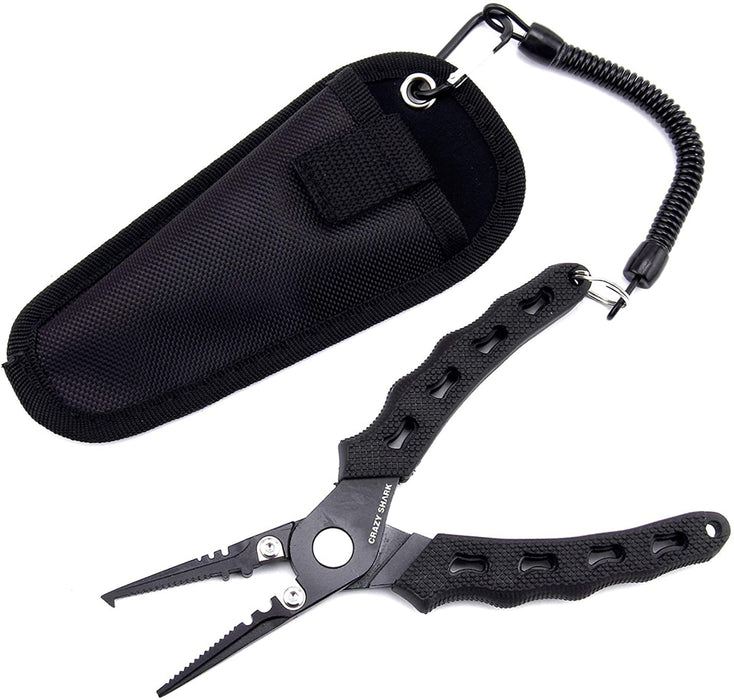 CrazyShark Split Ring Lip Gripper, Pliers/Lip Gripper Set, Pliers with Carry Case and Leash or Complete Set
