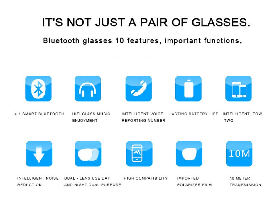 Bluetooth Waterproof Portable Smart Sunglasses Headset