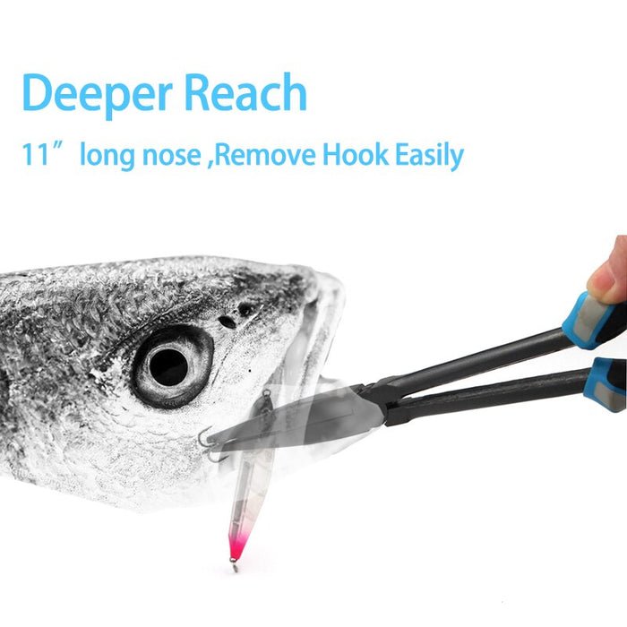  CRAZY SHARK Long Nose Fishing Pliers Hook Remover