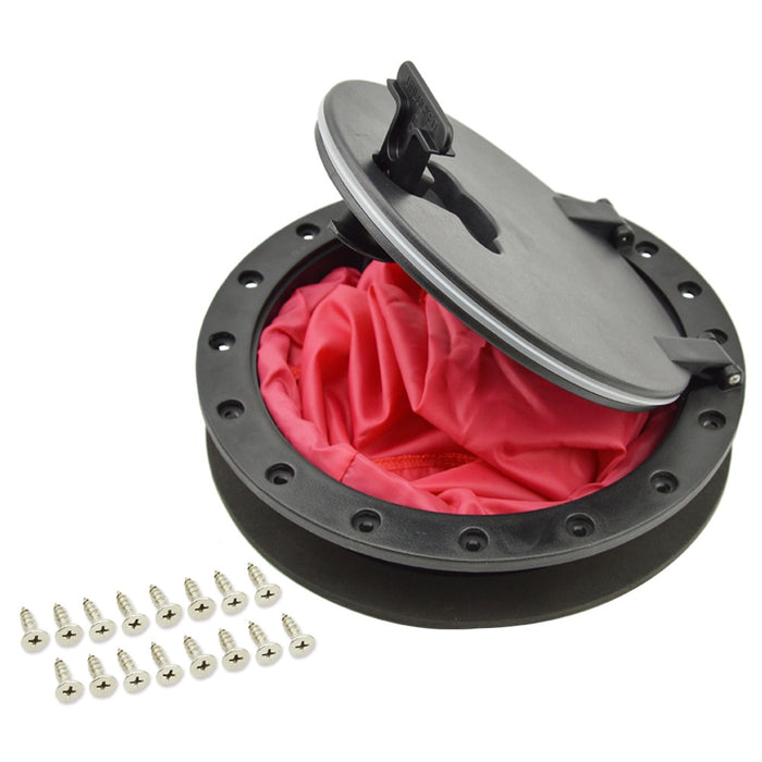 8 inch Round Kayak Deck Plate Kit with Screws and Storage Bag