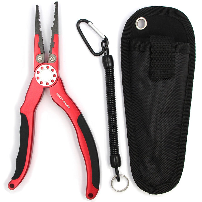 CrazyShark Split Ring Lip Gripper, Pliers/Lip Gripper Set, Pliers with Carry Case and Leash or Complete Set
