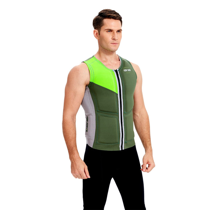 Neoprene low profile life jacket for adults